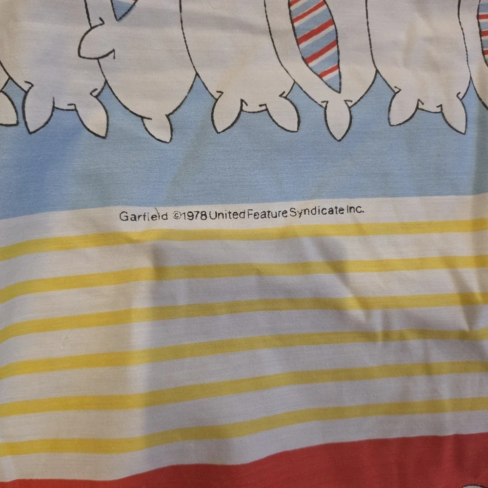 1978 Vintage Garfield Twin Fitted Sheet Jim Davis